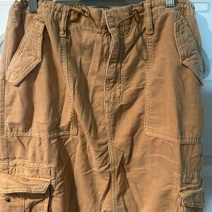 American Eagle Tan Maxi Cargo Skirt size 10 Regular